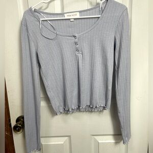 pink rose cropped long sleeve